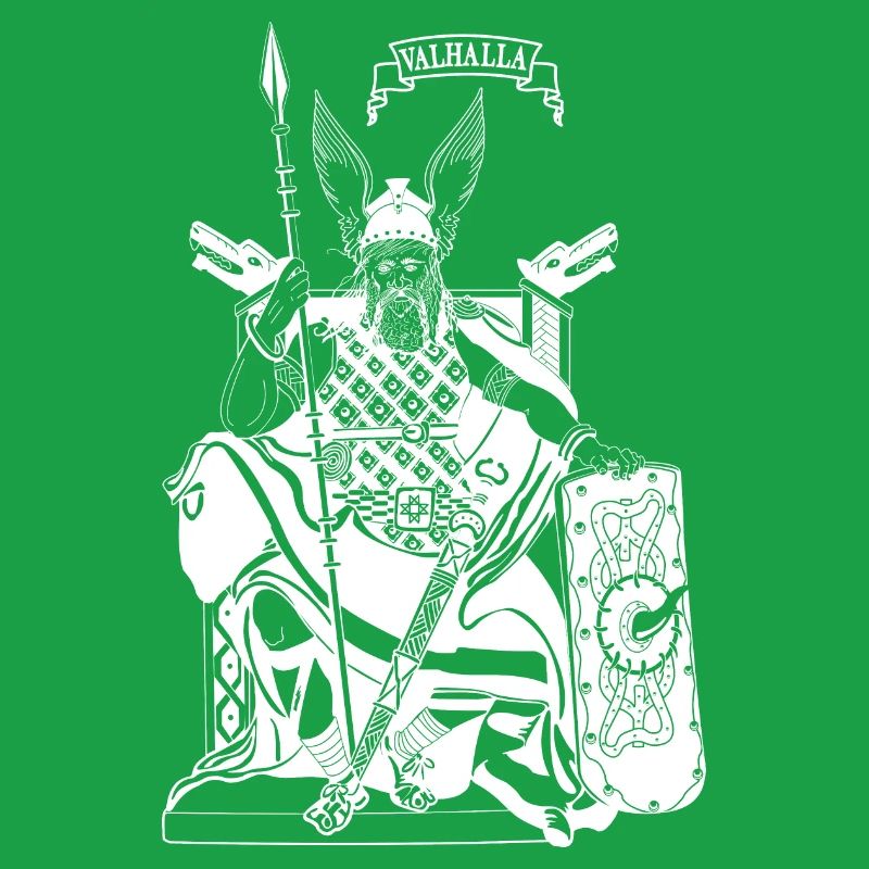 Odin on throne white