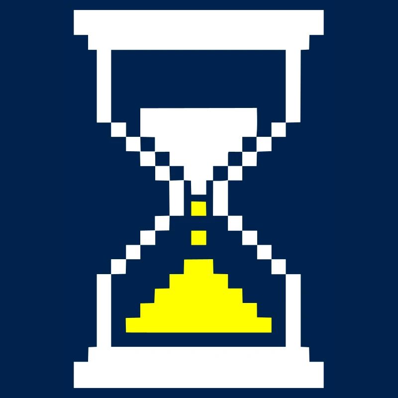 Pixel Hourglass Loading Bar Retro Gaming