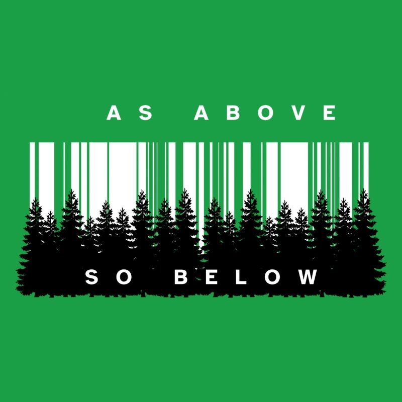As Above So Below Forest Barcode