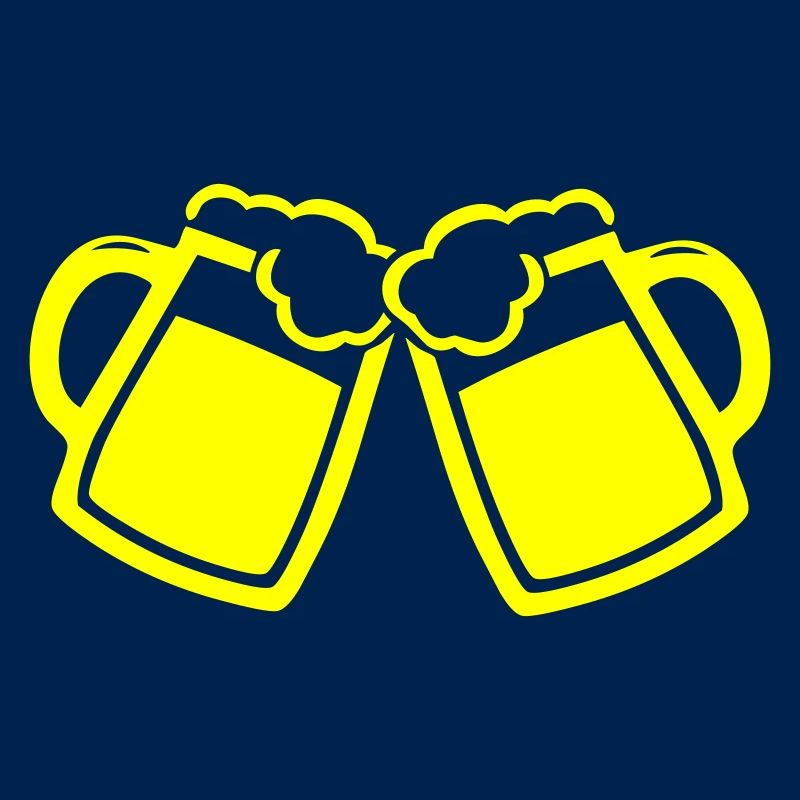 Toasting with beer mugs