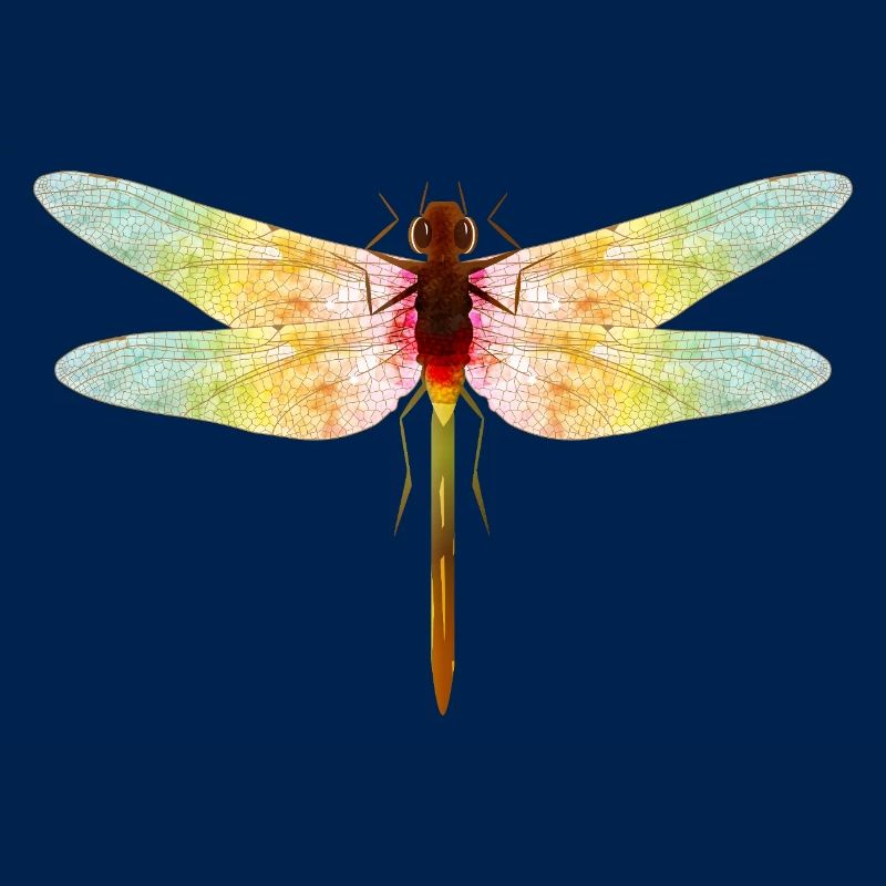 Iridescent Dragonfly – Filigree Insect Motif