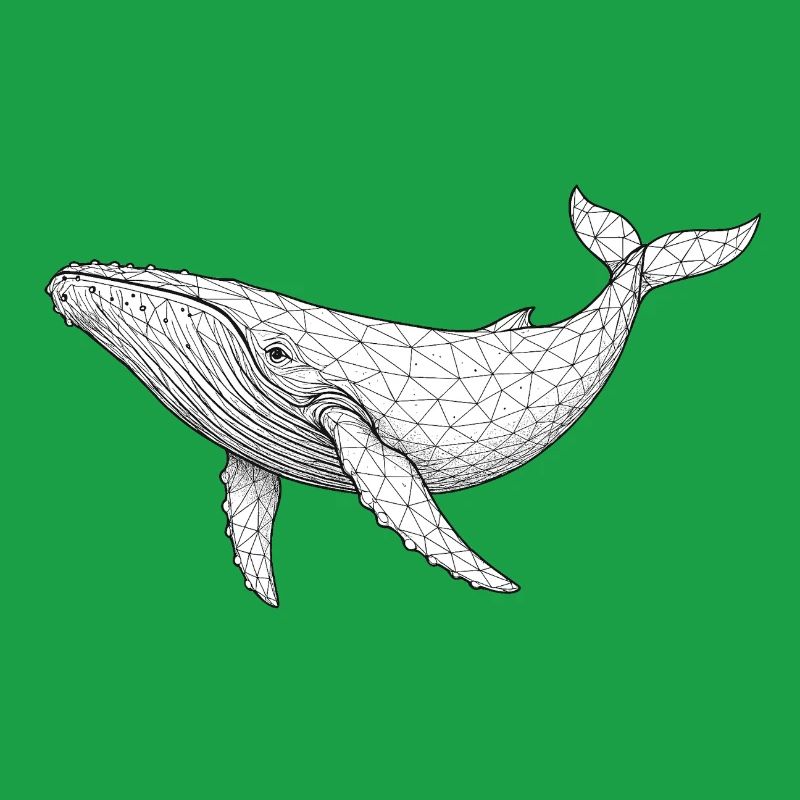 Geometric Whale Polygon