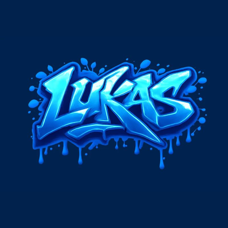 Graffiti LUKAS Name Gift Ideal Printable