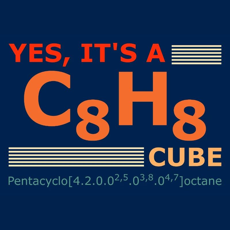 C8H8 Cubane – Yes it's a Cube retro Chemie