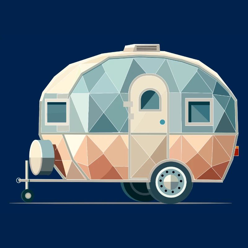 Moderner Wohnwagen – Polygonaler Reisebegleiter