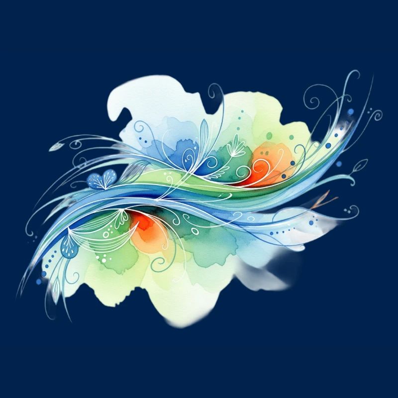 Formes fluides : conception abstraite à l’aquarelle