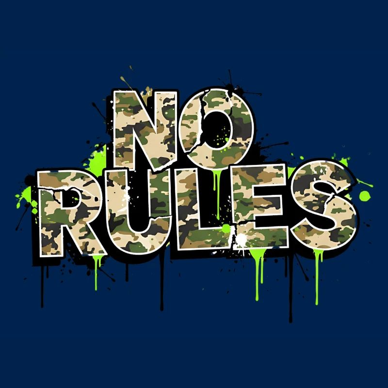No Rules Camouflage Graffiti