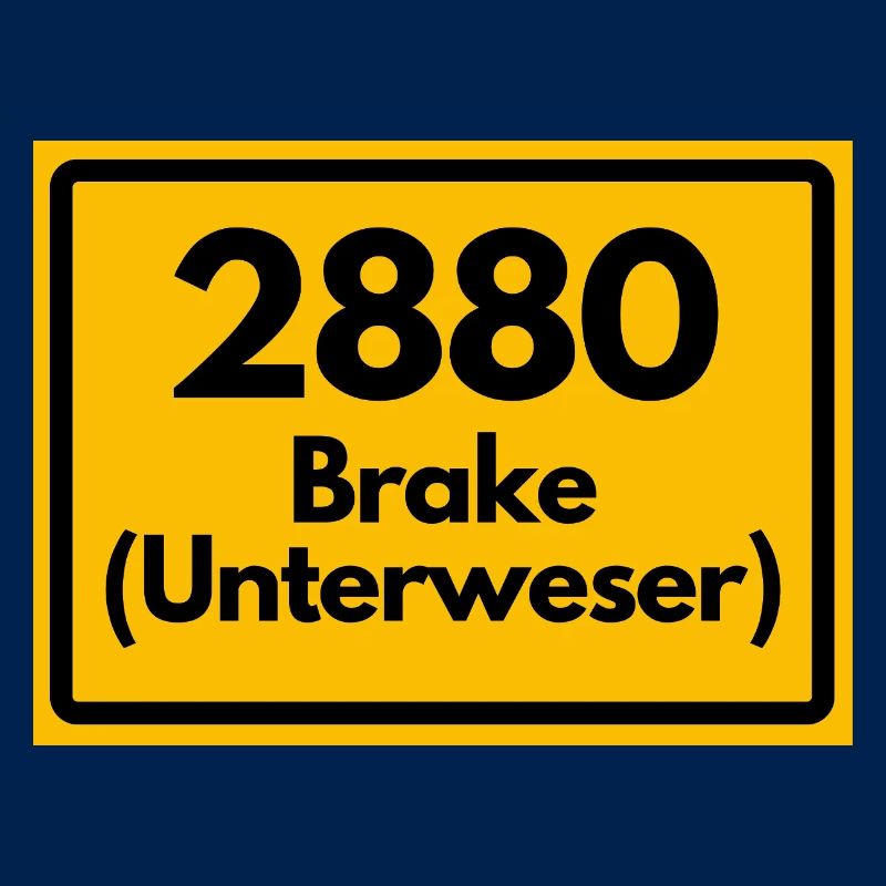 OLD POSTCODE ZIP CODE RETRO 2880 BRAKE UNTERWESER!