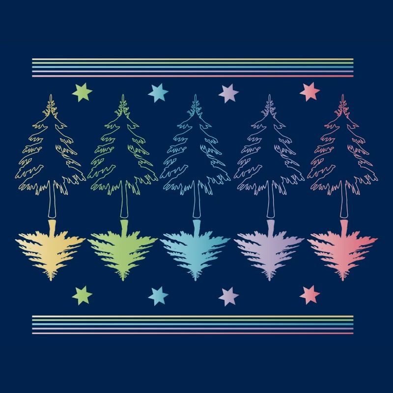 Christbaum, Tannenbaum oder Weihnachtsbaum Umrisse