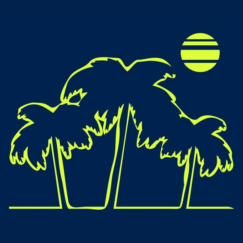 Île de la plage Palm Trees