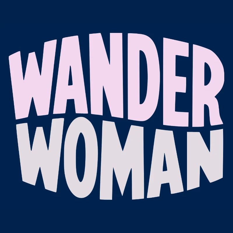 Wanderfrau Gradient Typo