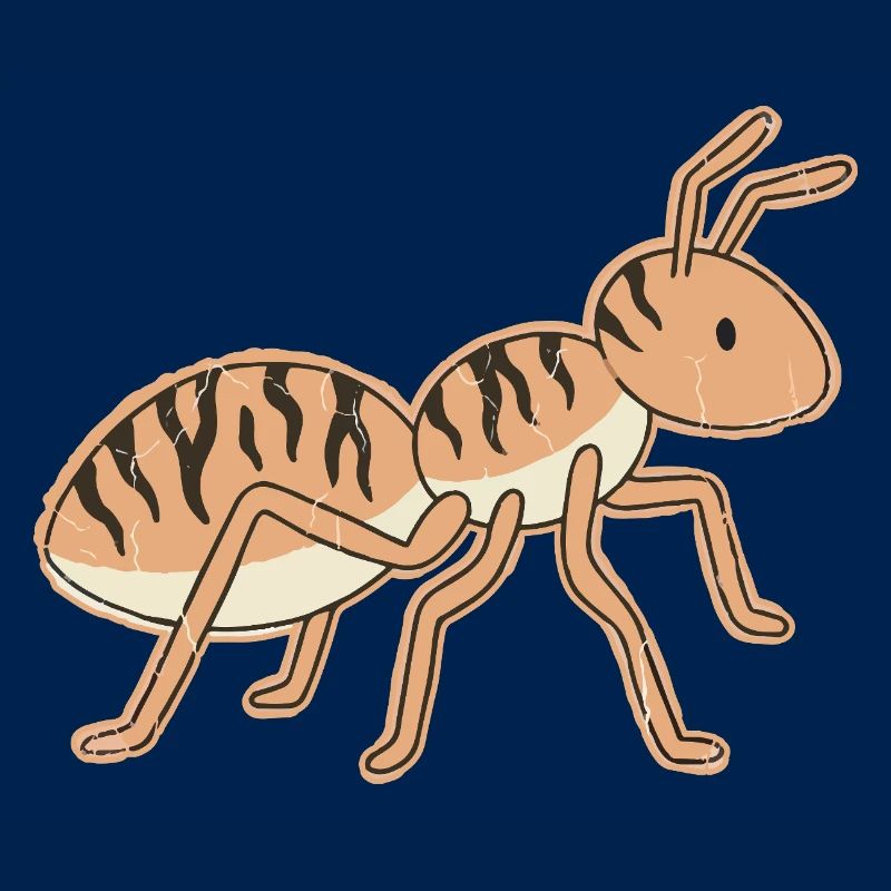 Stylized Tiger Ant Tiger Stripes