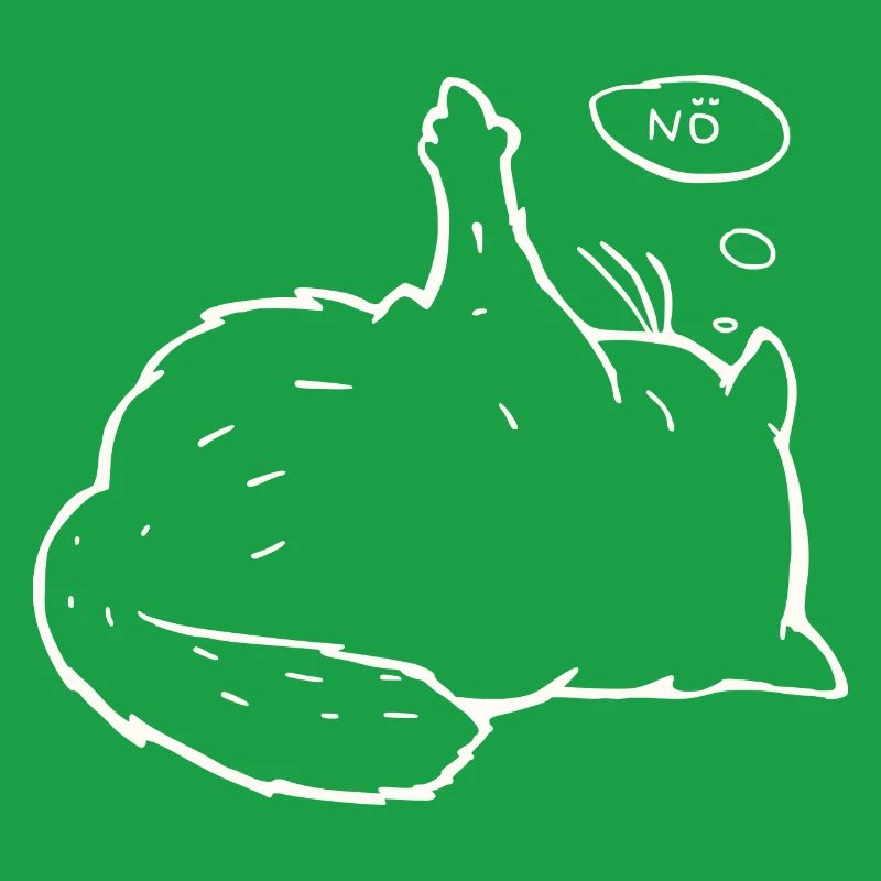faule Katze Mittelfinger Statement nö Geschenk