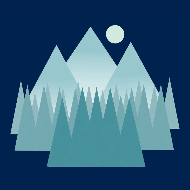 Astralgebirgslandschaft in Blautönen