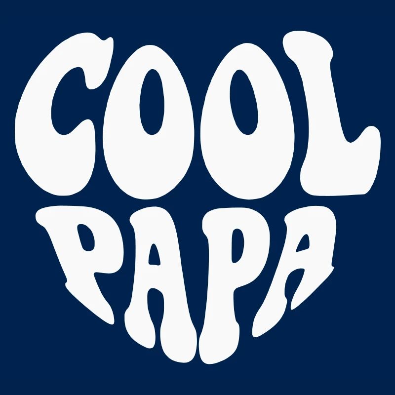 Cool Papa Heart Logo – Anpassbare Farbe