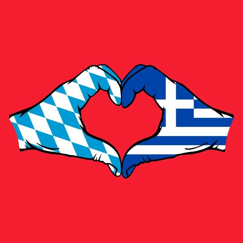 Bavière, Grèce, Drapeau, Aiguilles, Coeur