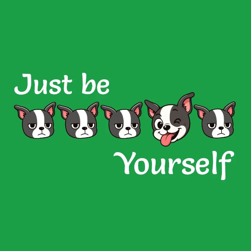 Boston - Soyez simplement - Vous-même - Texte blanc