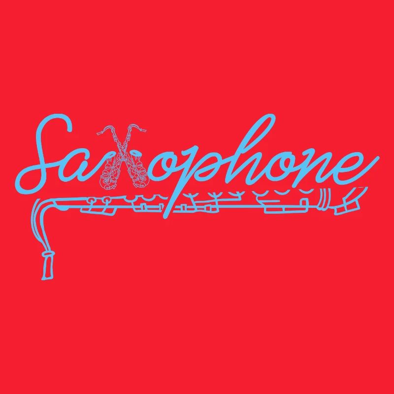 Saxophone Word-Art Jazz Script