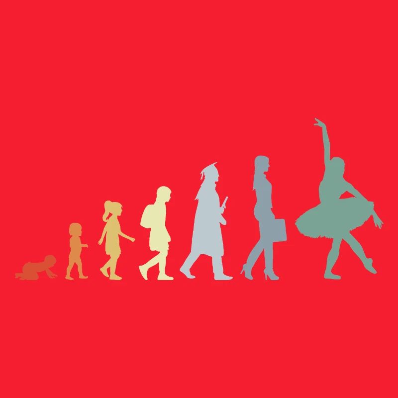 Évolution du danseur de ballet vintage