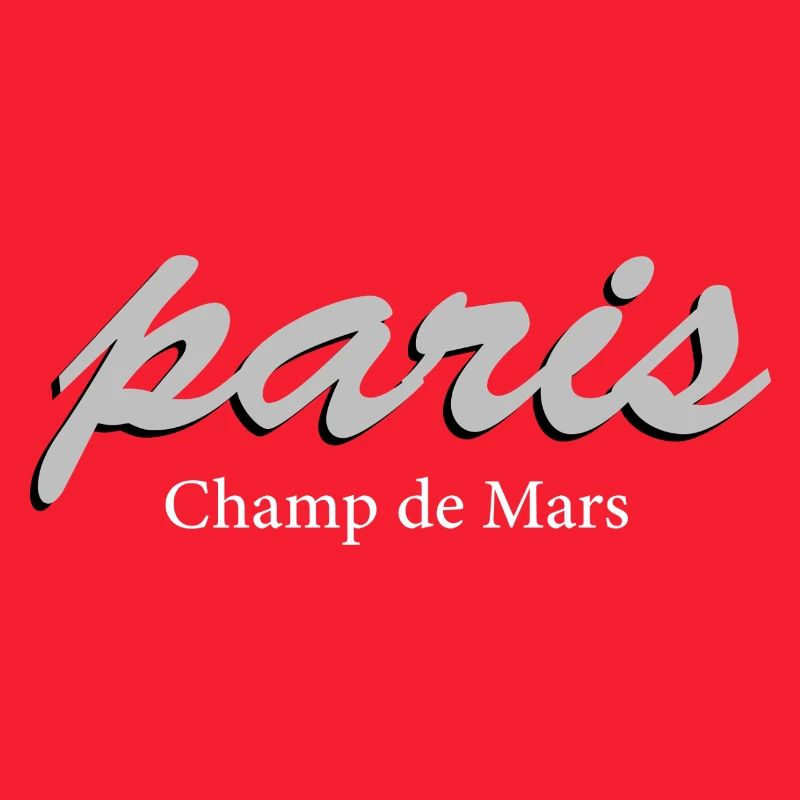 Paris Champ de Mars Vintage Script