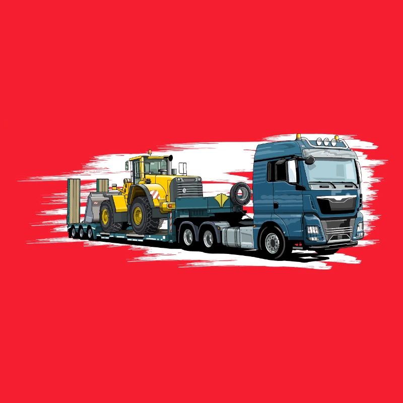 Low-loader with wheel loader