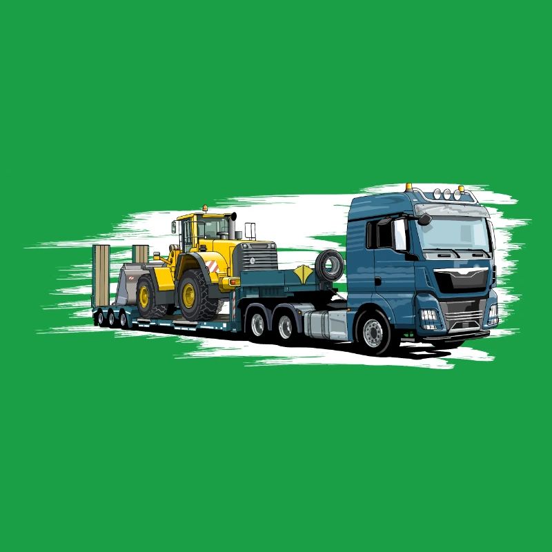 Low-loader with wheel loader