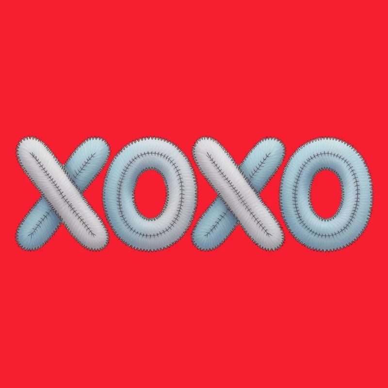 Broderie patchwork XOXO