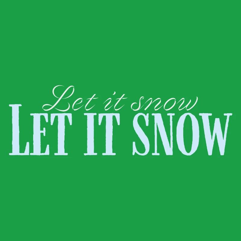 Let It Snow Script Bleu Glacé