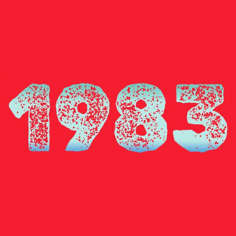 1983 Grunge Gradient Digits