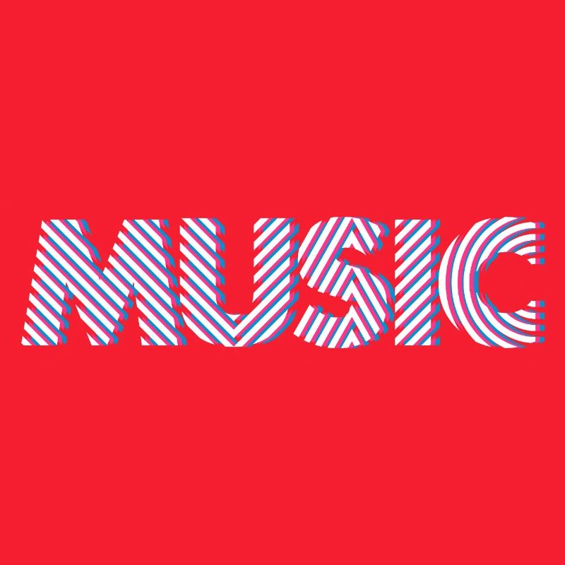 Music 3D – Modern Typography Retro Electro Design