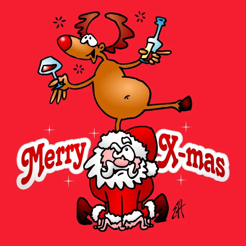 Conception festive de renne et de Noël du Père Noël