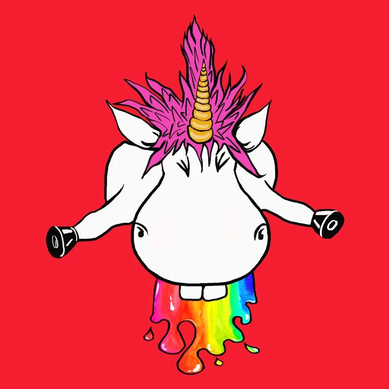Regenbogen Einhorn Farbklecks Regenbogenkotze