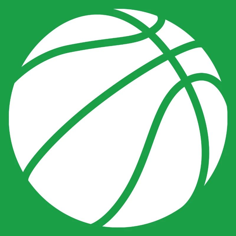 Logo de basket-ball blanc