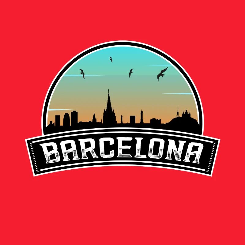 Barcelone Espagne Skyline Souvenir espagnol