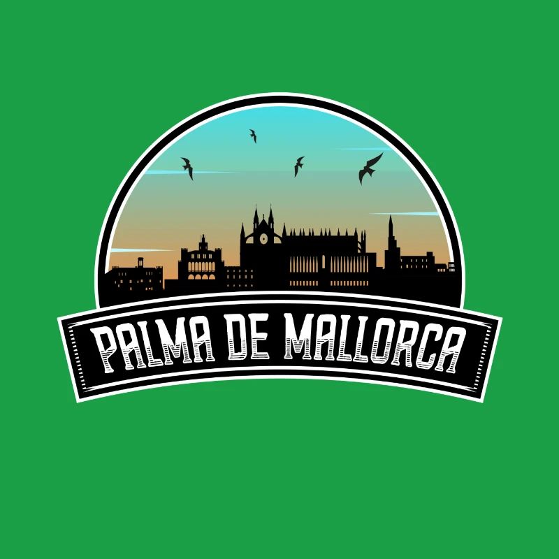 Palma De Mallorca Spanien Skyline Spanisches Souvenir