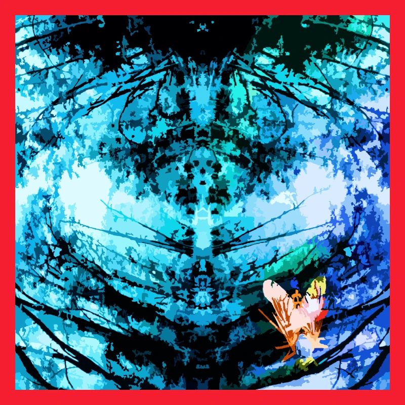 Blue Psychedelic Butterfly