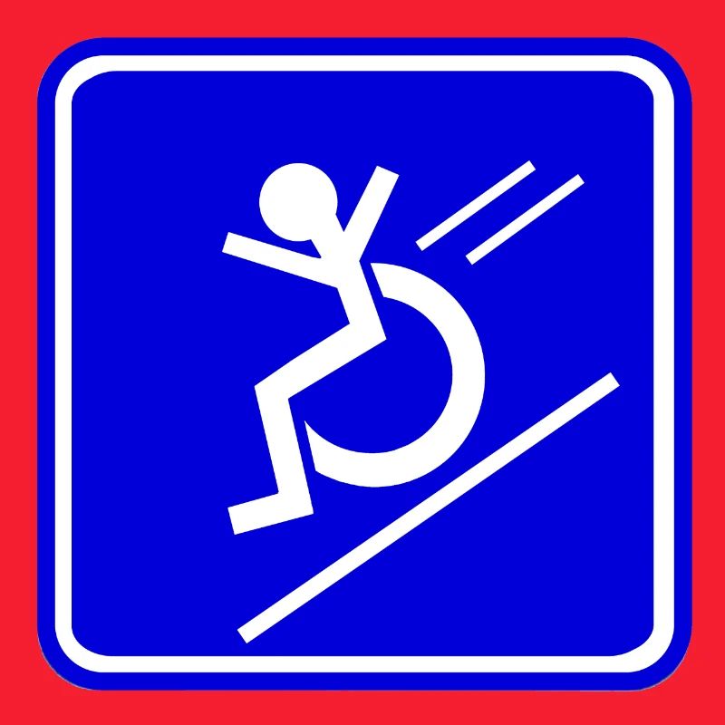 This wheelchair user rolls down quickly *