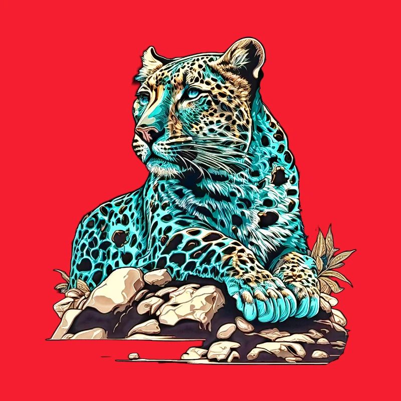 Leopard lying in wait