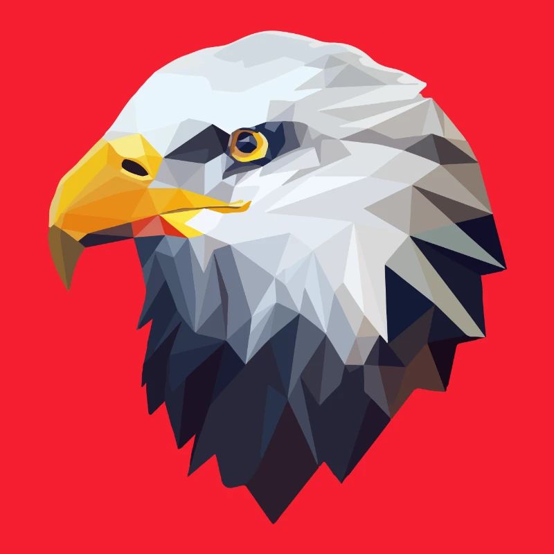 Stylized, geometric eagle
