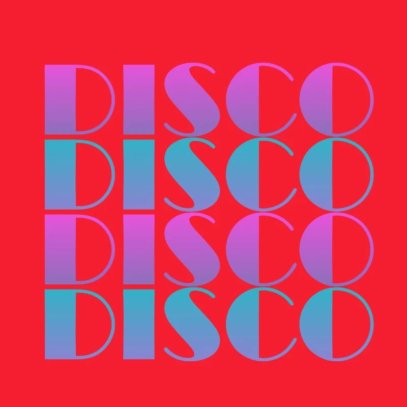 Vibrant Disco Text Pattern Design
