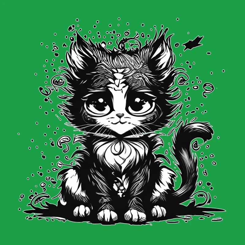 Dreaming Manga Comic Cat