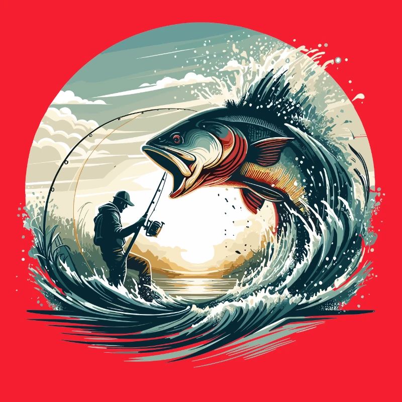 Pêche pêcheur dynamique cadeau