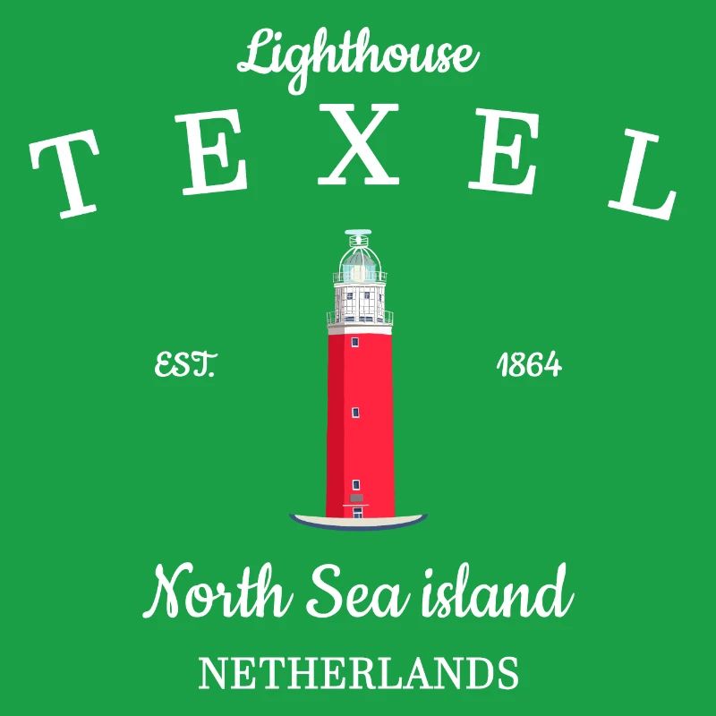 Lighthouse on Texel, Netherlands, hand drawing