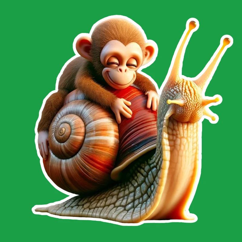 Monkey on Snail: Playful Friendship