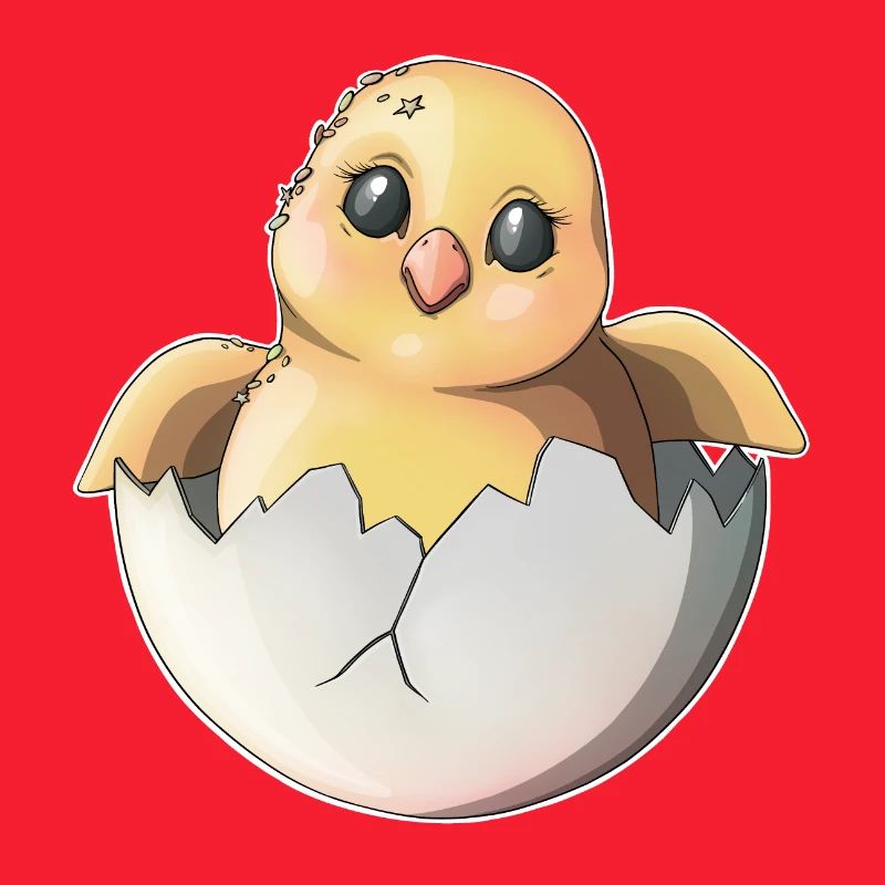 Cute Hatchling and Egg Illustration