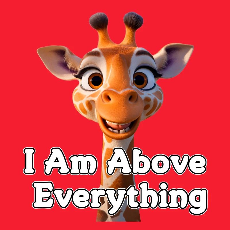 Girafe avec message de motivation