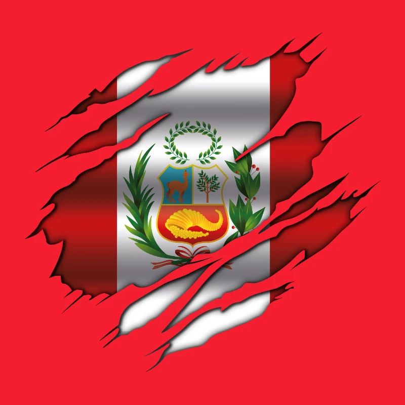 Drapeau du Pérou - Drapeau déchiré