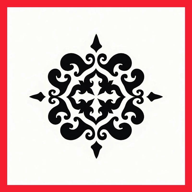 Elegant Black Ornamental Pattern