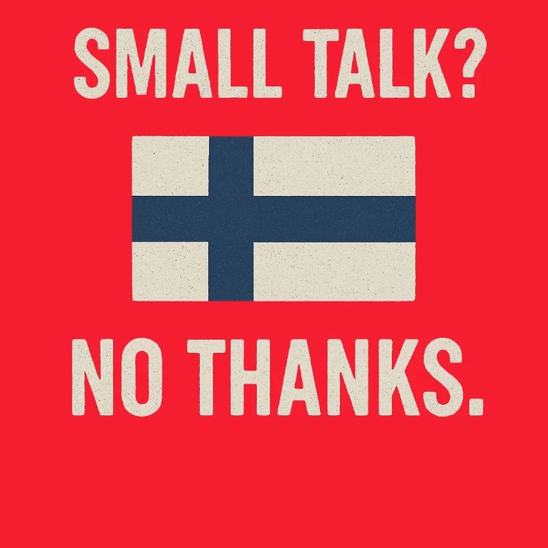 Finnland Flagge. Geplauder