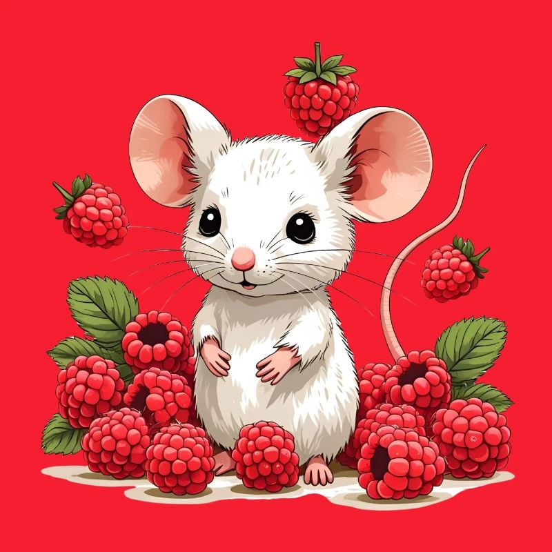 Niedliche Beerenmäuschen Illustration